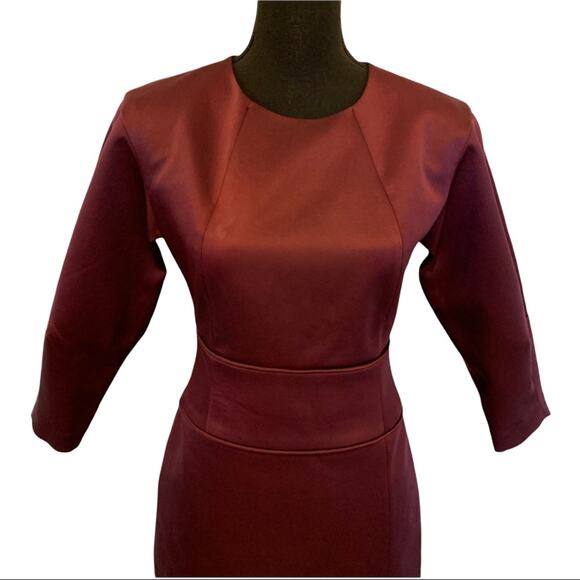 Kate Spade Saturday New York Burgundy Sheath Mini Dress Size 2 Women's - Picture 5 of 8